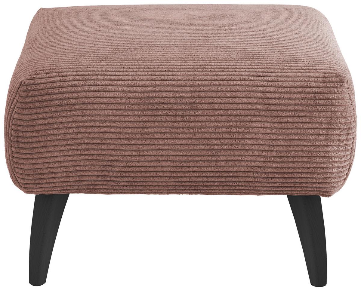 Hocker Colori Rosa Cord - Schwarz/Rosa, MODERN, Holz/Textil (66/44/66cm) - MID.YOU