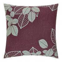 Zierkissen Leaves Pflaume ca. 45x45cm - Bordeaux, Modern (45/45cm) - Modern Living