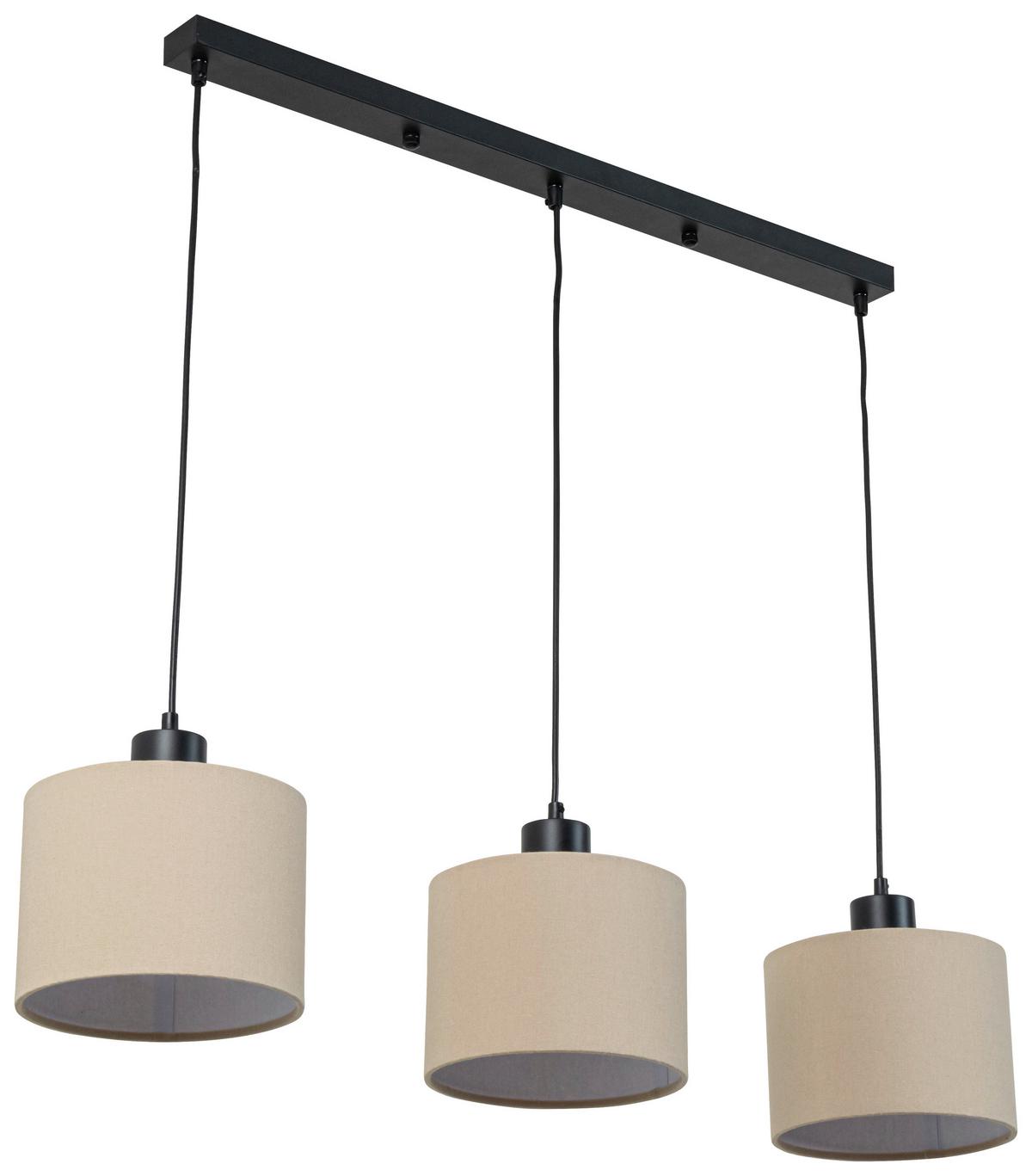LAMPA WISZĄCA AMELIA - czarny/kolor piaskowy, Design, tworzywo sztuczne/metal (75/20/120cm) - Novel