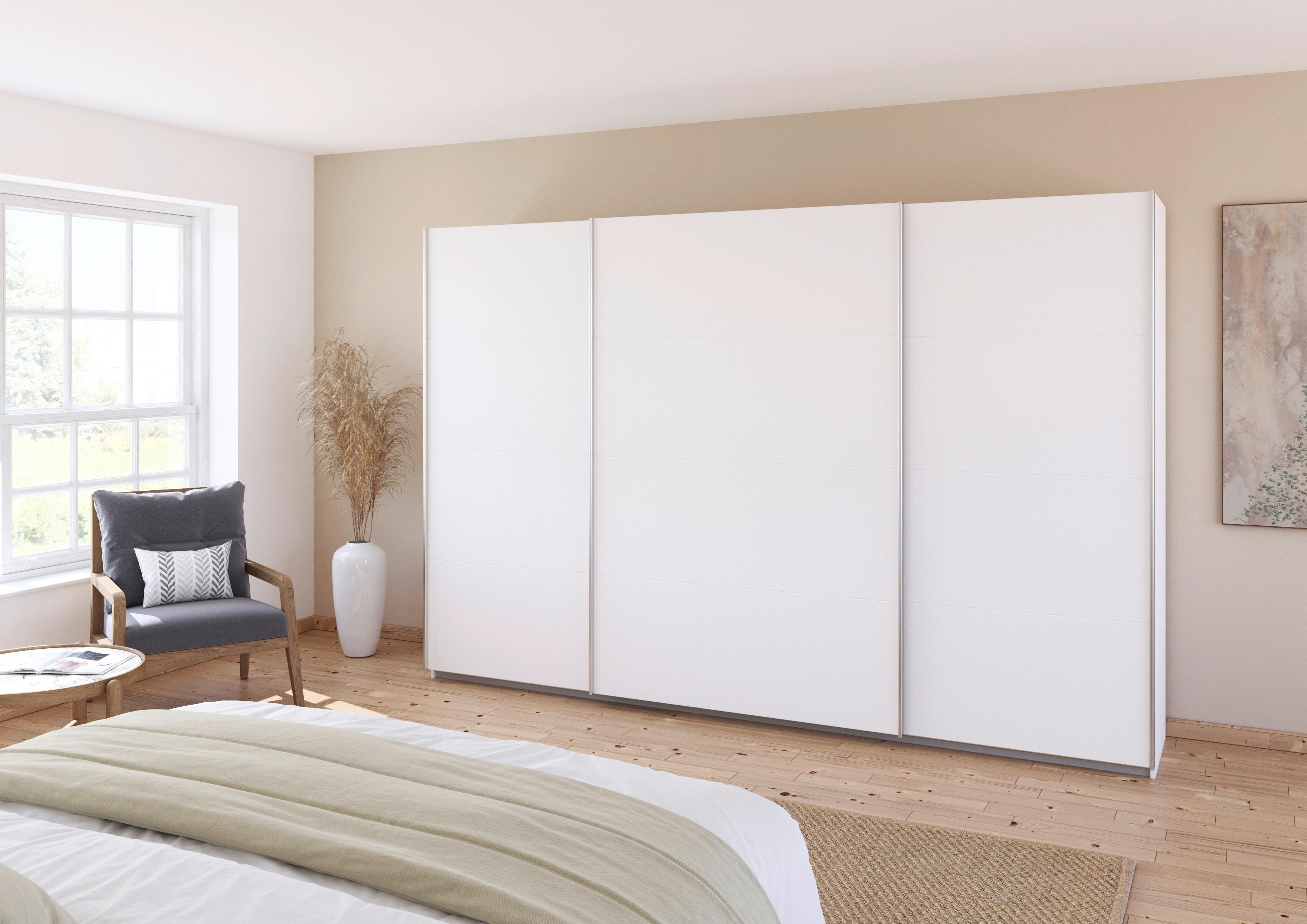 Ormar S Kliznim Vratima Feldkirch - bijela/boje aluminija, Moderno, drvni materijal/metal (315/210/62cm)