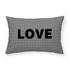 Okrasna Blazina Vichy Love - črna/bela, tekstil (30/50/6cm)
