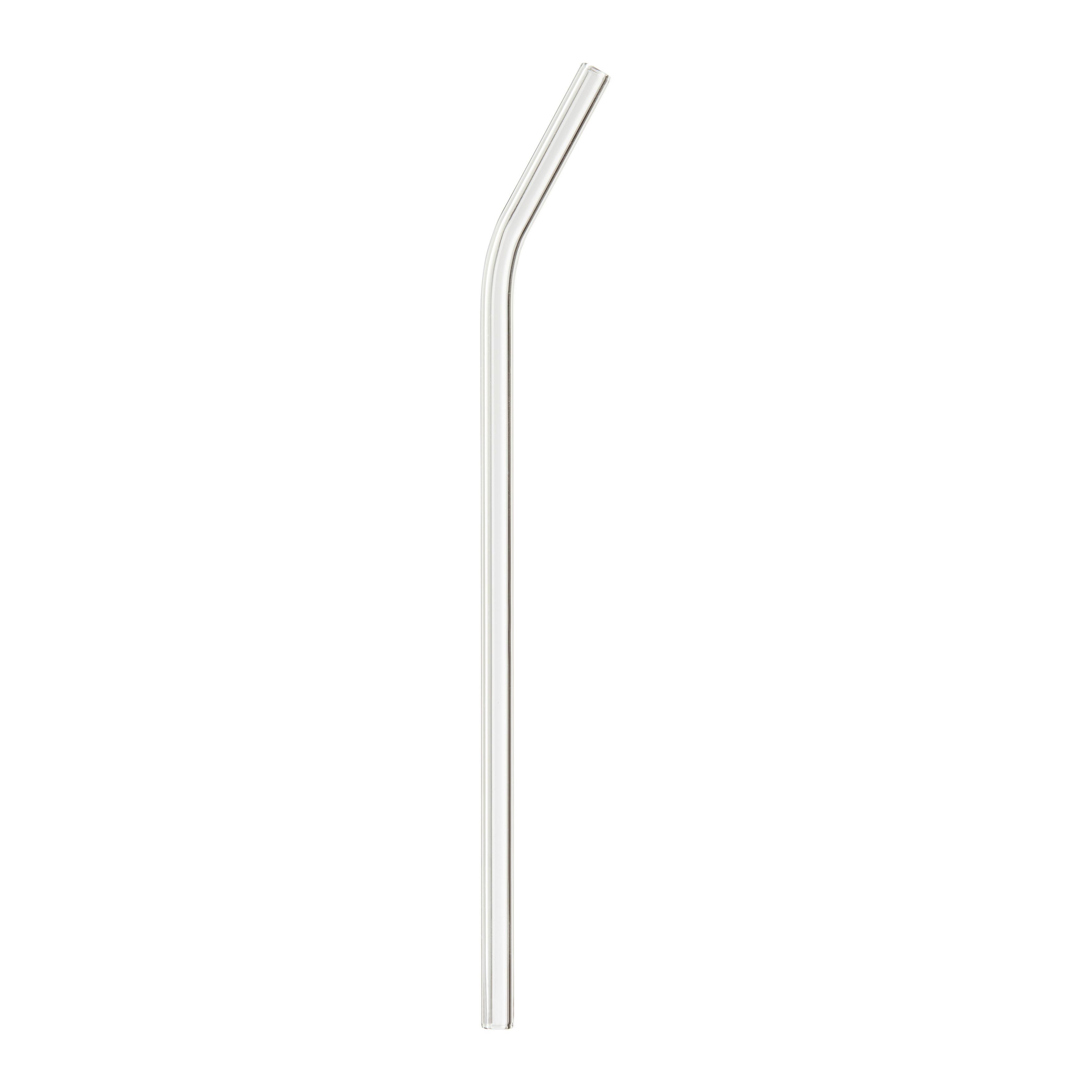 Trinkhalm Jessy aus Glas in Klar, 7er-Set - Klar/Transparent, Glas (23cm) - Premium Living