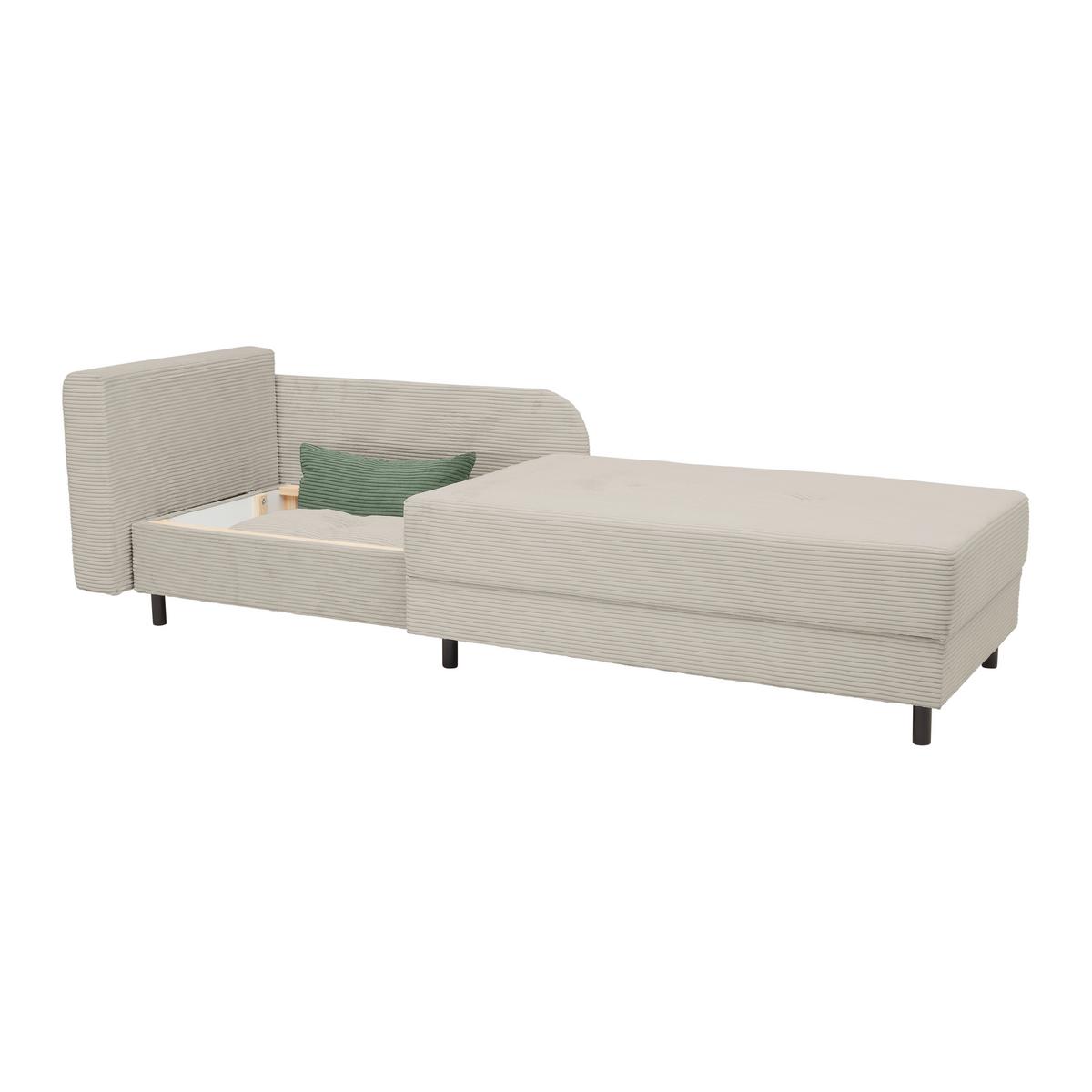 Liege Nova Beige - Beige/Schwarz, MODERN, Holz/Textil (85/62/145cm) - Mömax