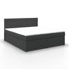 Boxbett Rosa Dunkelgrau ca. 180x200 cm mit Topper - Dunkelgrau/Schwarz, MODERN, Holz/Holzwerkstoff (180/200cm) - Bessagi Home