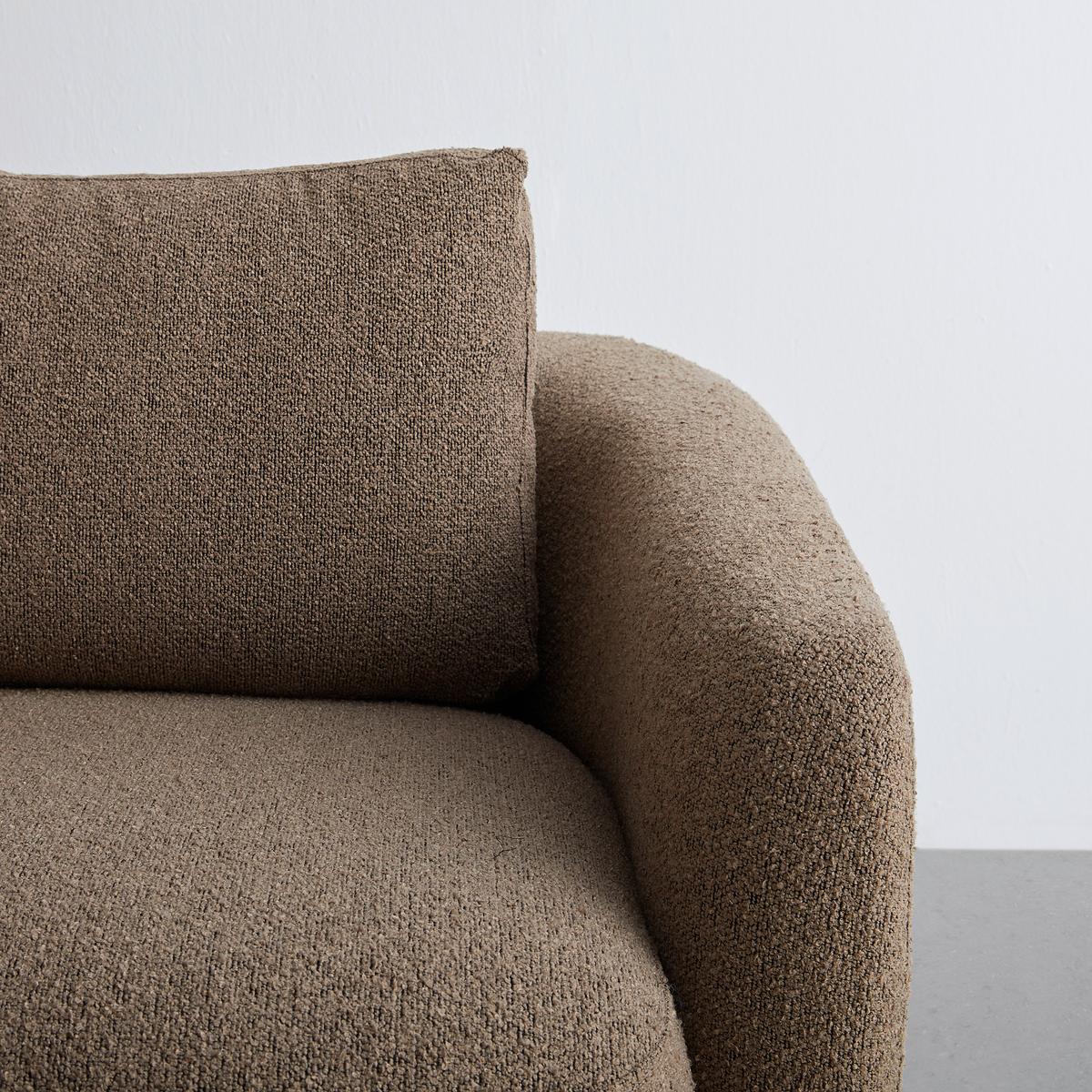 Wohnlandschaft Tiva Naturfarben - Schwarz/Braun, Modern, Holz/Textil (220/70/95cm) - Mömax