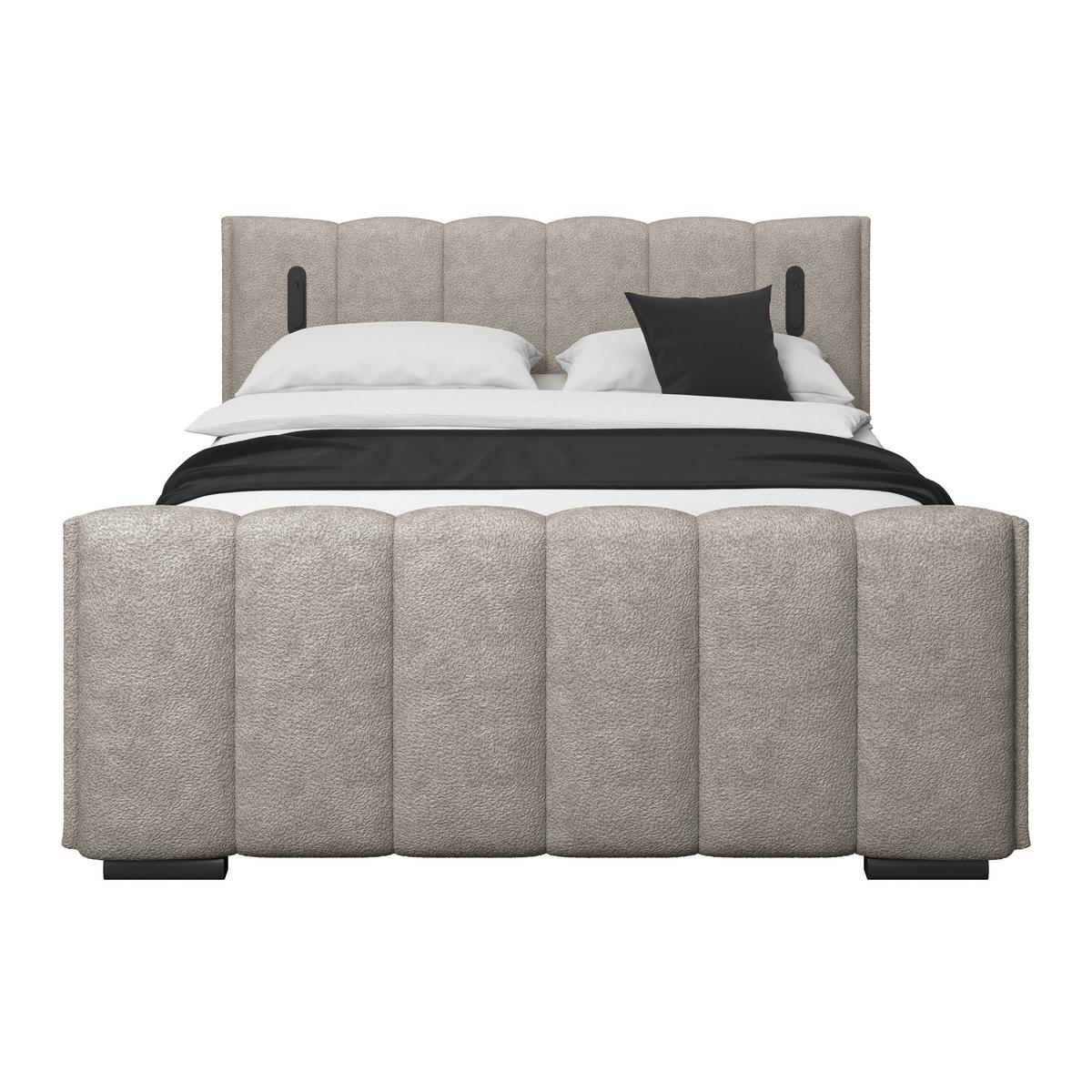 Boxspring Krevet Elysia - prirodne boje/crna, Trend, drvni materijal/drvo (160/220cm) - Premium Living