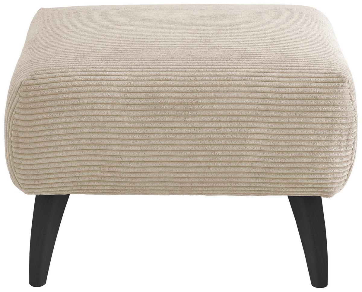 Hocker Colori Beige Cord - Beige/Schwarz, MODERN, Holz/Textil (66/44/66cm) - MID.YOU