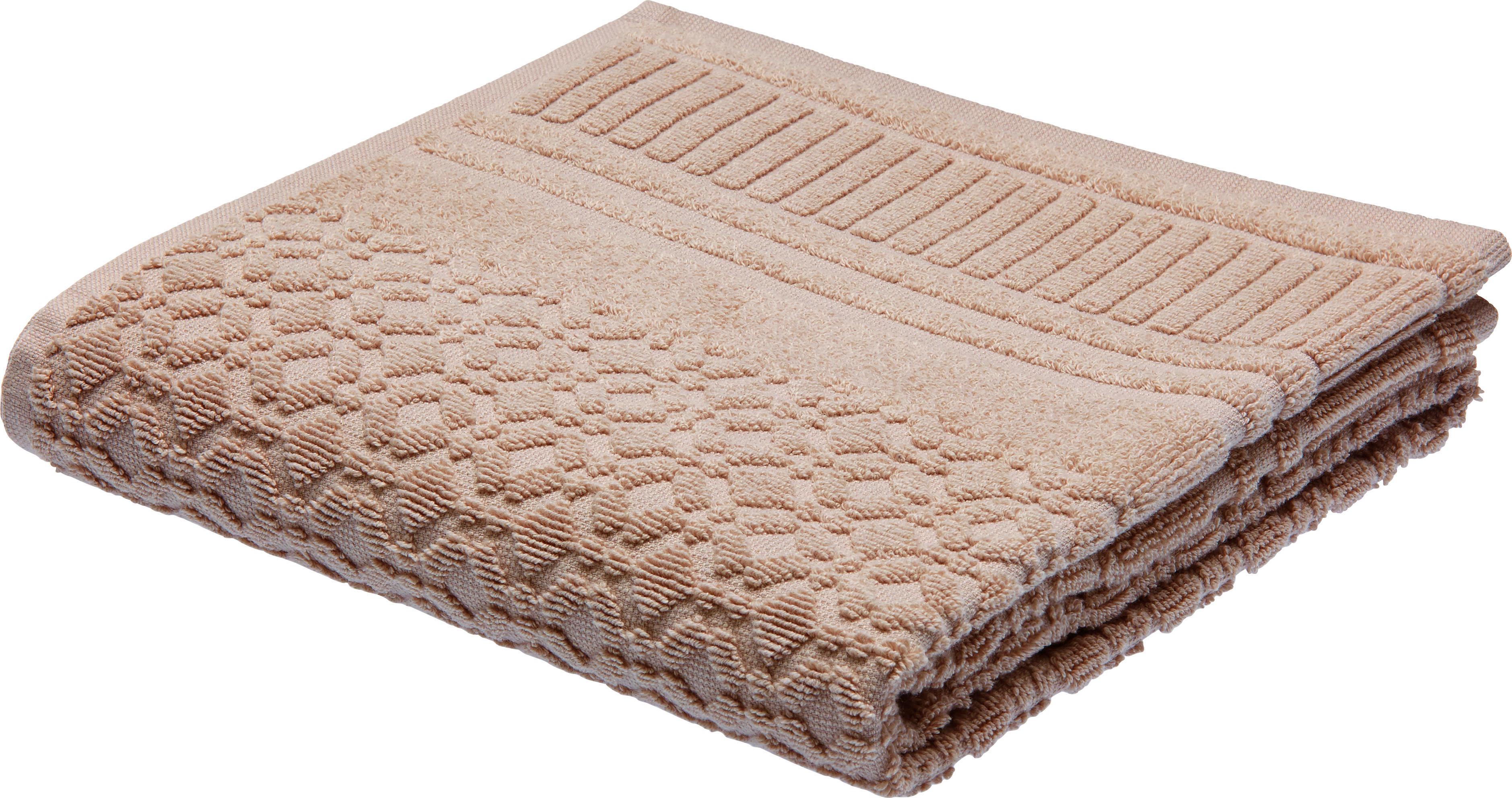 Handtuch Carina Braun - Braun, Romantik / Landhaus, Textil (50/100cm) - Modern Living