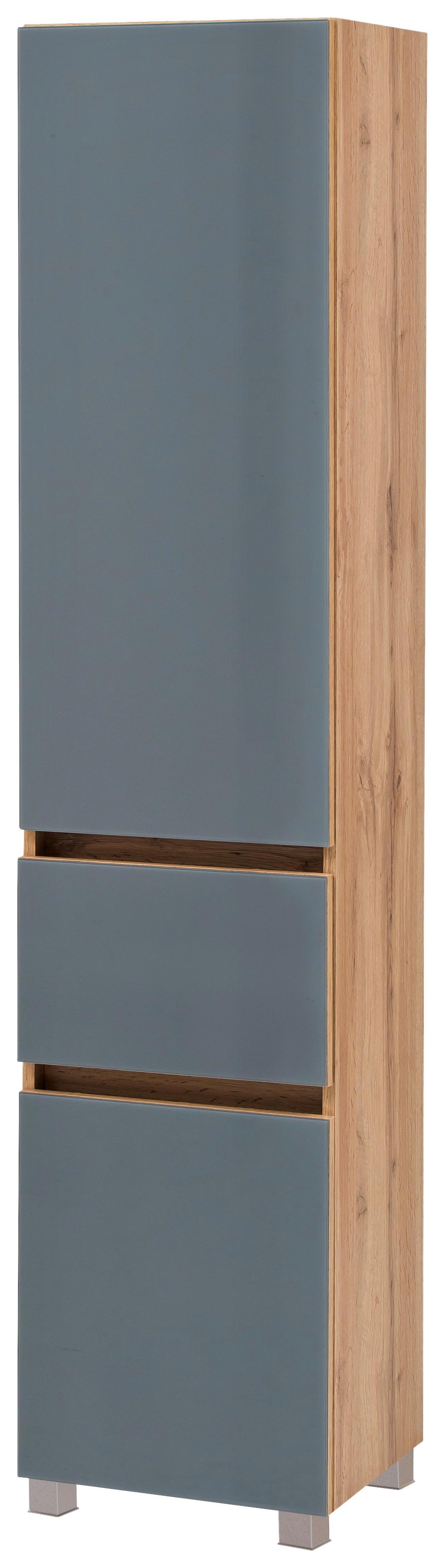 BADEZIMMER HELSINKI - Eichefarben/Weiß, KONVENTIONELL, Glas/Holzwerkstoff (120cm) - Held