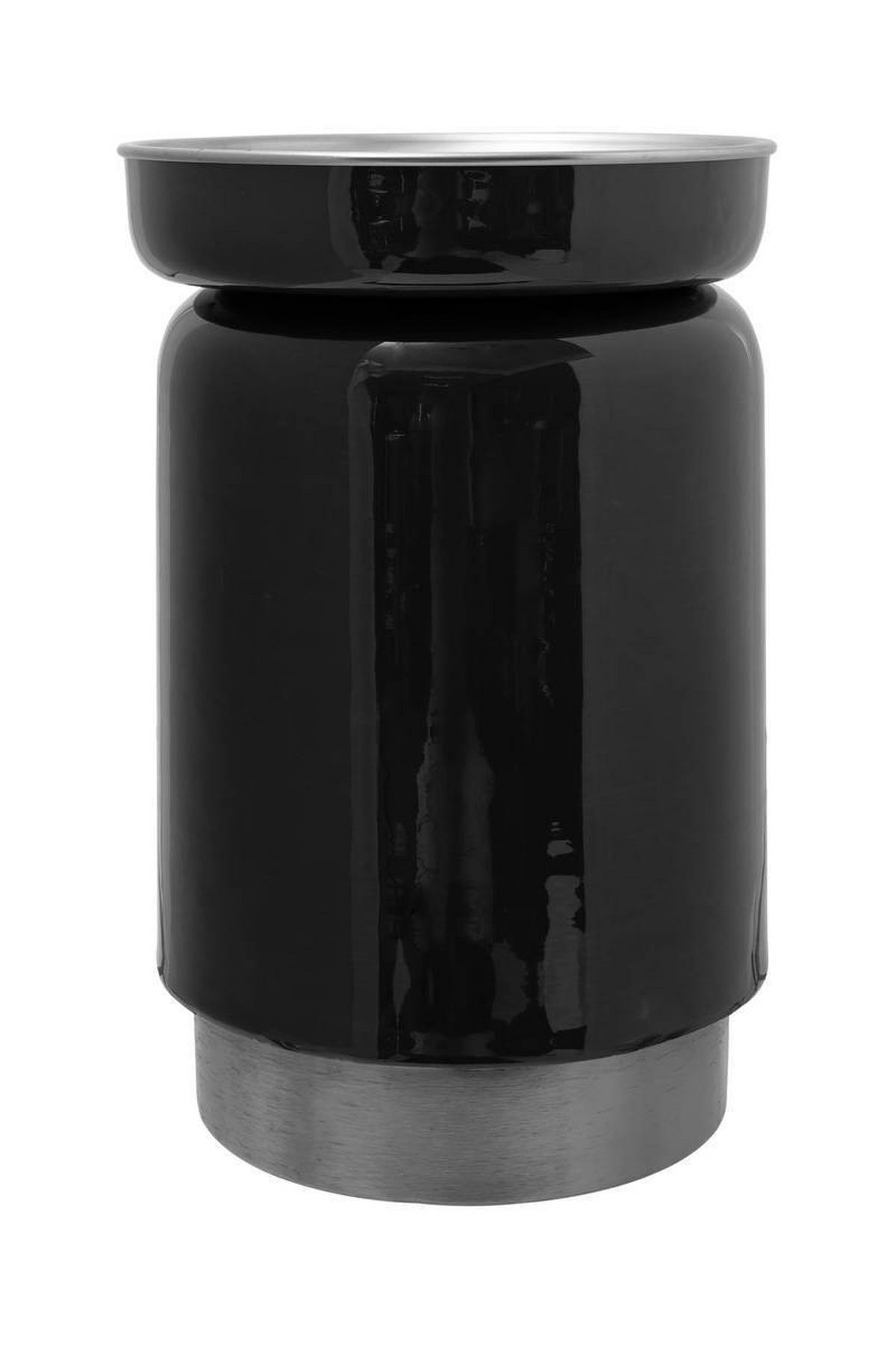Beistelltisch Beistelltisch Art Deco 175 - Anthrazit/Silberfarben, Trend, Metall (32/32/47cm) - Kayoom