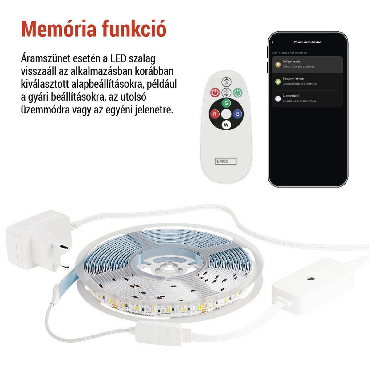 Led Szalag Gosmart  Kb. 5m - többszínű, Basics, műanyag (500cm)