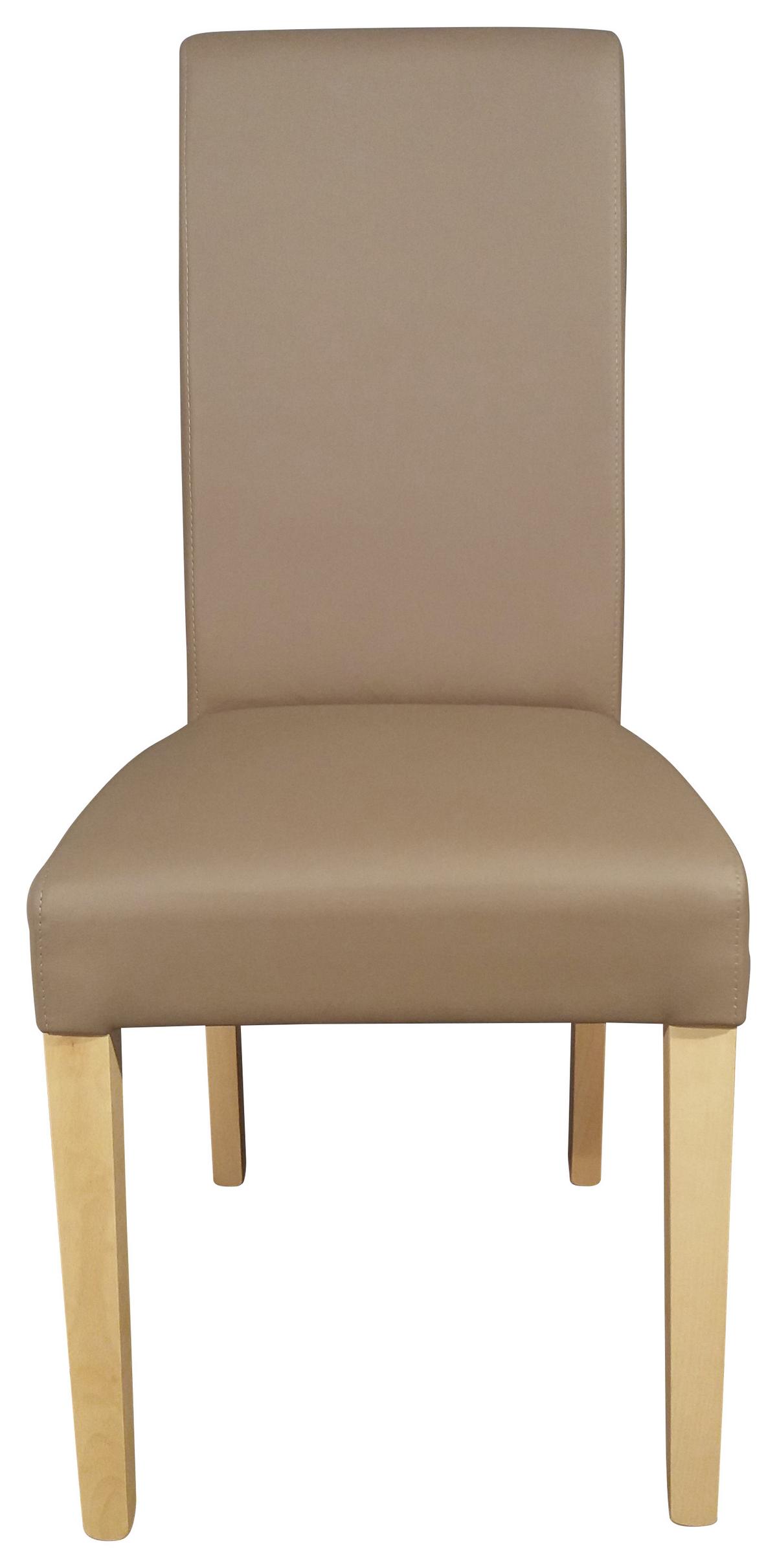 KRZESŁO PROMO - kolor naturalny/taupe, Lifestyle, tkanina/drewno (42/95/57cm) - Carryhome