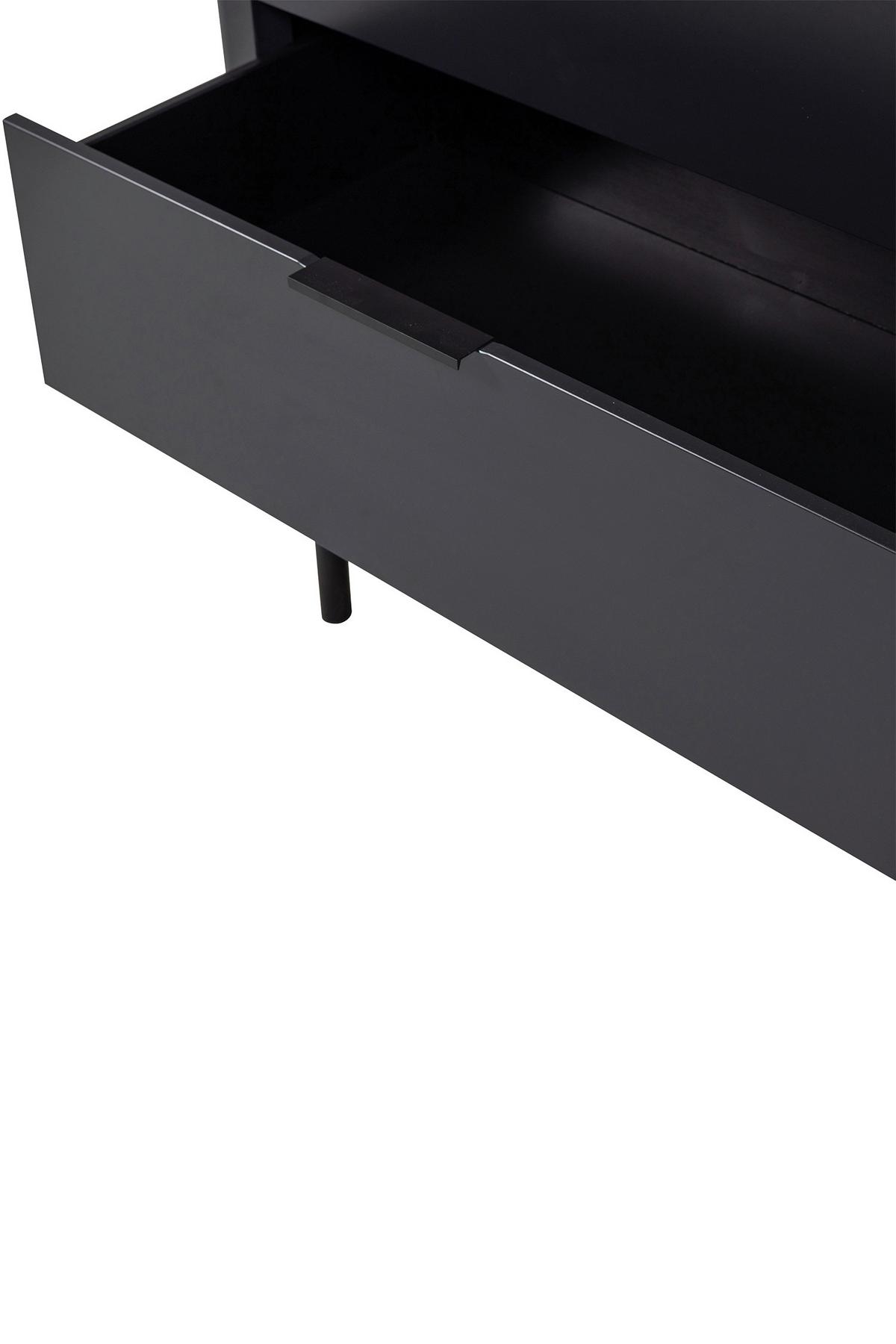 Kommode Gunnar Schwarz B: 94 cm - Schwarz, Design, Holz/Metall (94/93/52cm) - Livetastic