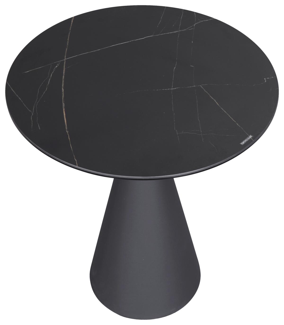 STOLIK BOCZNY TIVOLI 2 -EXKLUSIV- - antracytowy/czarny, Design, metal/szkło (48,5/48,5/55cm) - Dieter Knoll