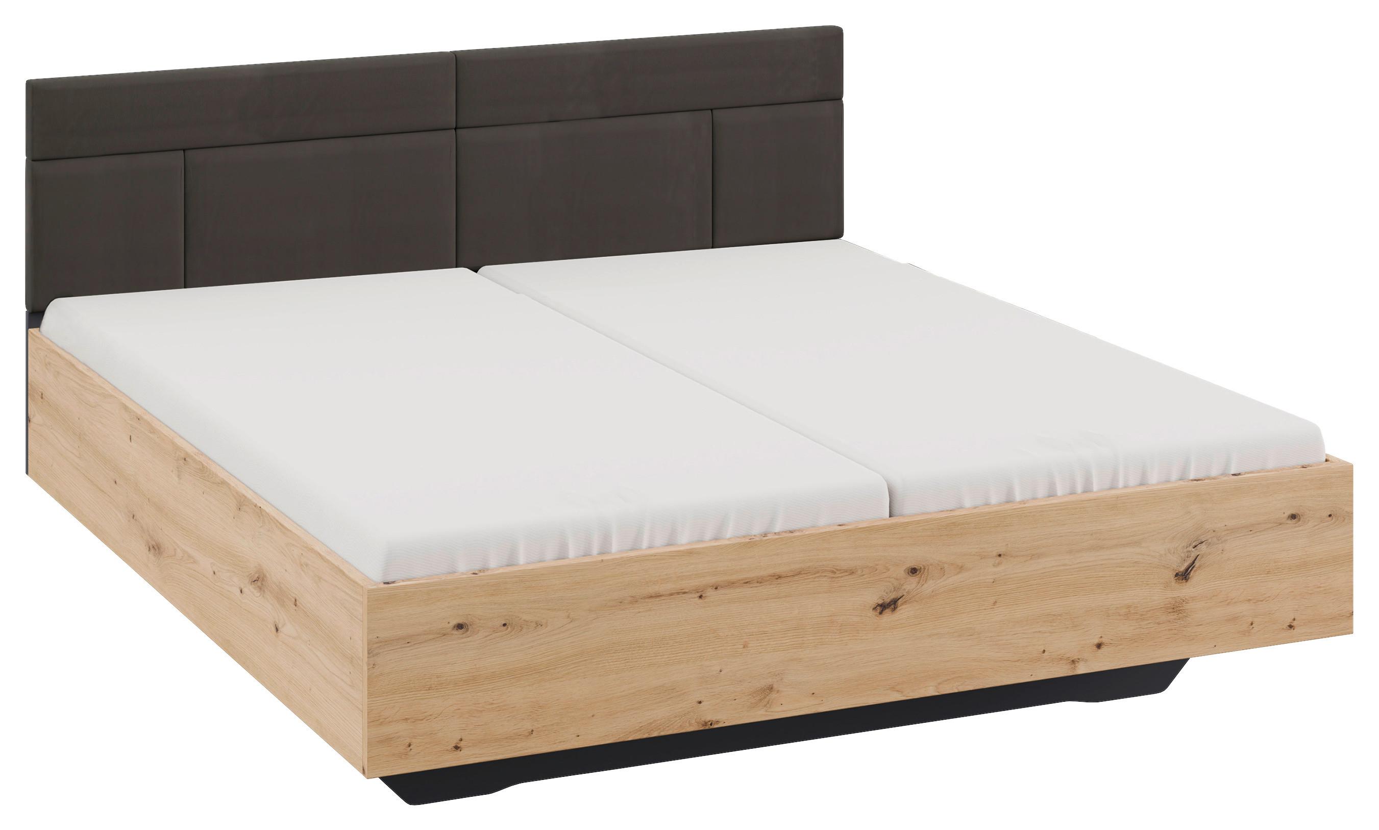 Krevet Karpo - hrast Artisan, Moderno, drvni materijal/tekstil (160/200cm) - Premium Living