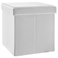 PUF Z FUNKCJĄ SCHOWKA LUPO - biały, Design, materiał drewnopochodny/tkanina (38/38/38cm) - Carryhome