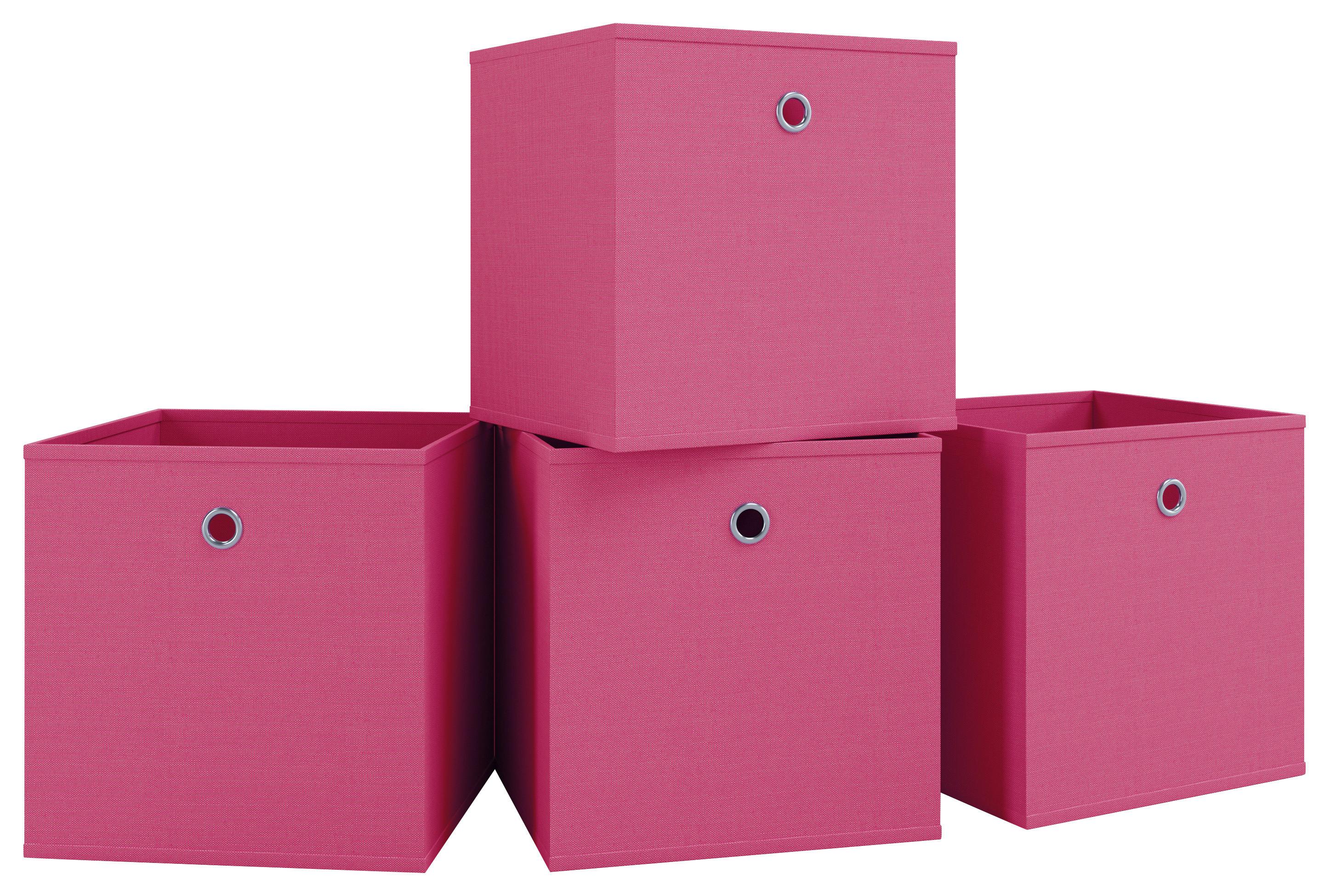 FALTBOX 4ER-BOXAS - Pink, Basics, Kunststoff (27/28/27cm) - MID.YOU