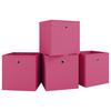 Set Zložljivih Zabojev Boxas, Pink, 4 Kos - pink, Basics, umetna masa (27/28/27cm) - MID.YOU