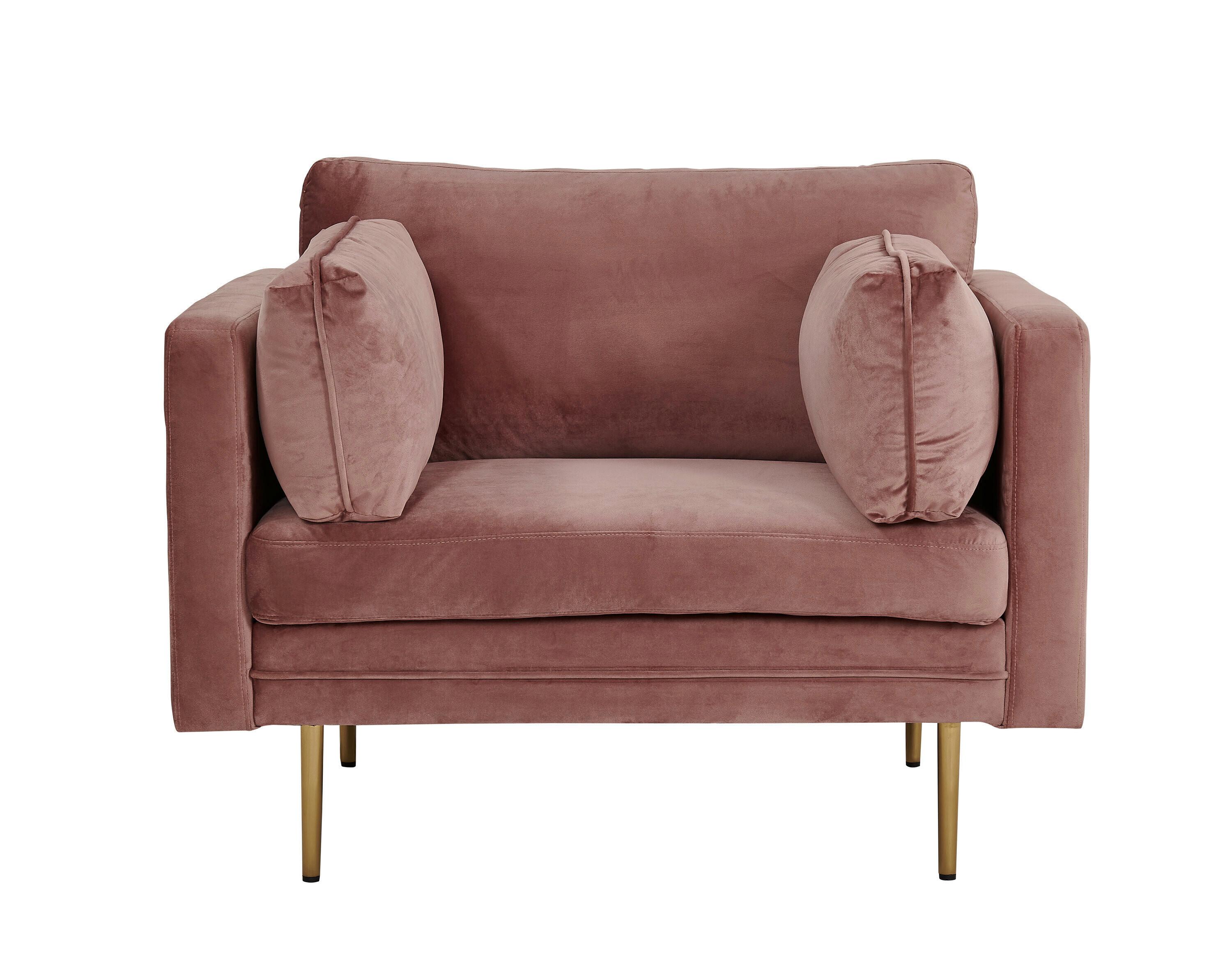 Armlehnstuhl Boom Pink - Chromfarben/Pink, MODERN, Textil/Metall (110/88/90cm) - Livetastic