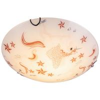 LED-Deckenleuchte Natalie in Rosa/Weiß max. 16 Watt - Rosa/Weiß, Basics, Glas/Metall (30/8.5cm) - Globo