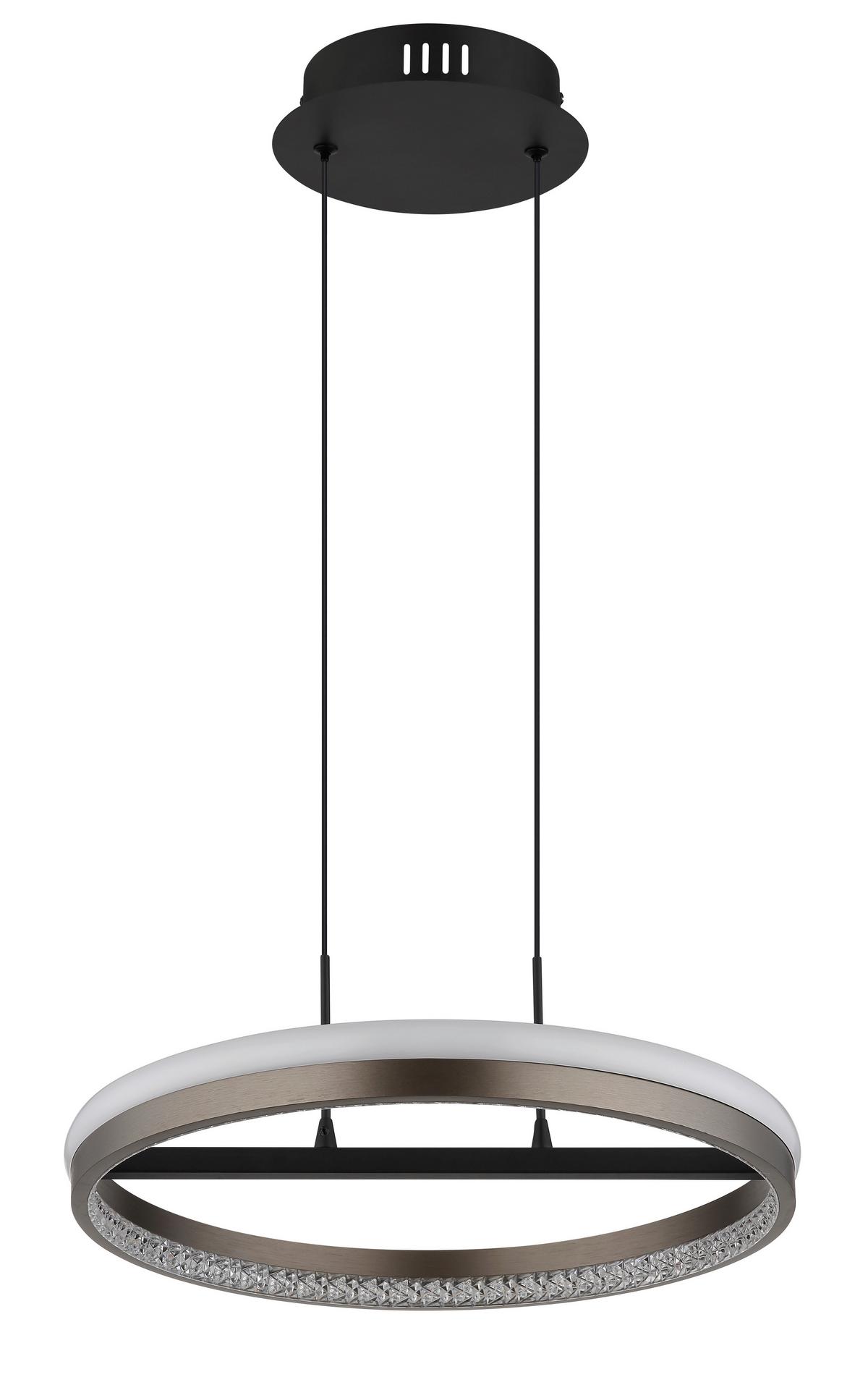 Led Viseća Svjetiljka Tamno Siva Boja - tamno siva/prozirno, Design, metal/plastika (39,7/150cm) - Globo