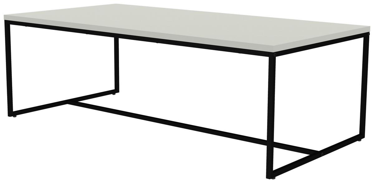 STOLIK KAWOWY LIPP - biały/czarny, Design, materiał drewnopochodny/metal (120/60/40cm)