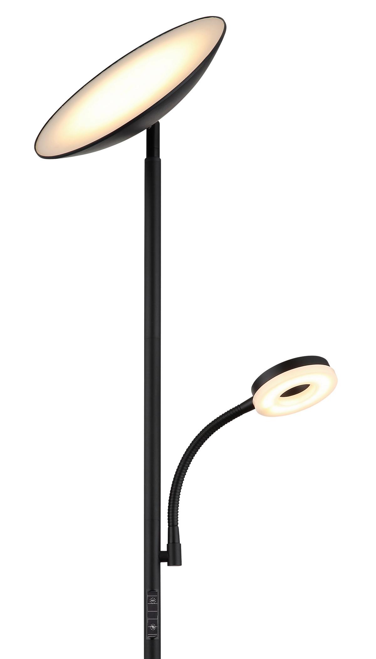 LED-DECKENFLUTER 58011 - Weiss/Schwarz, Design, Kunststoff/Metall (25/179cm) - Globo