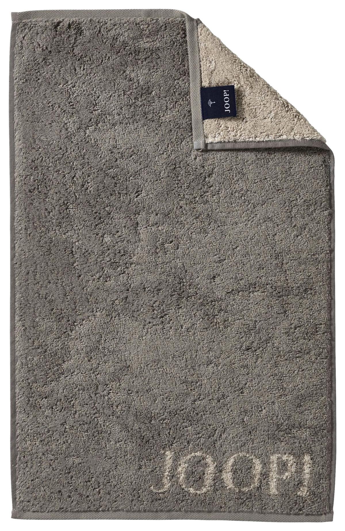 RĘCZNIK DLA GOŚCI JOOP! CLASSIC DOUBLEFACE - kolor grafitowy/szary, Basics, tkanina (30/50cm) - Joop!