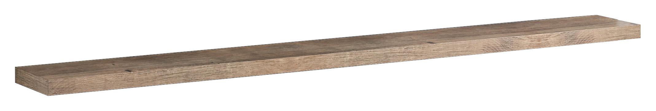 PÓŁKA ŚCIENNA LANCASTER   -MR- - kolor dębowy, Design, materiał drewnopochodny (150/24/21,6cm) - SetOne by Musterring