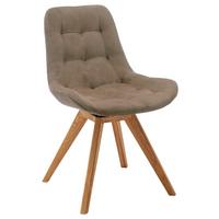 KRZESŁO BELFAST - cappuccino, Konventionell, tkanina/drewno (56/84/63cm) - Carryhome