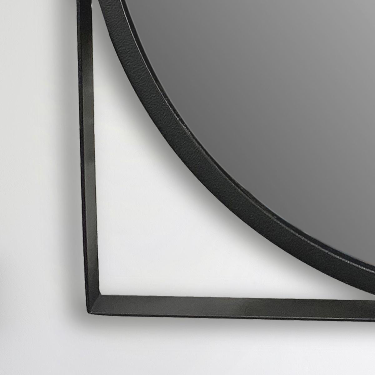 WANDSPIEGEL WL7.100 - Schwarz, Design, Glas/Metall (54/54/2,5cm) - MID.YOU