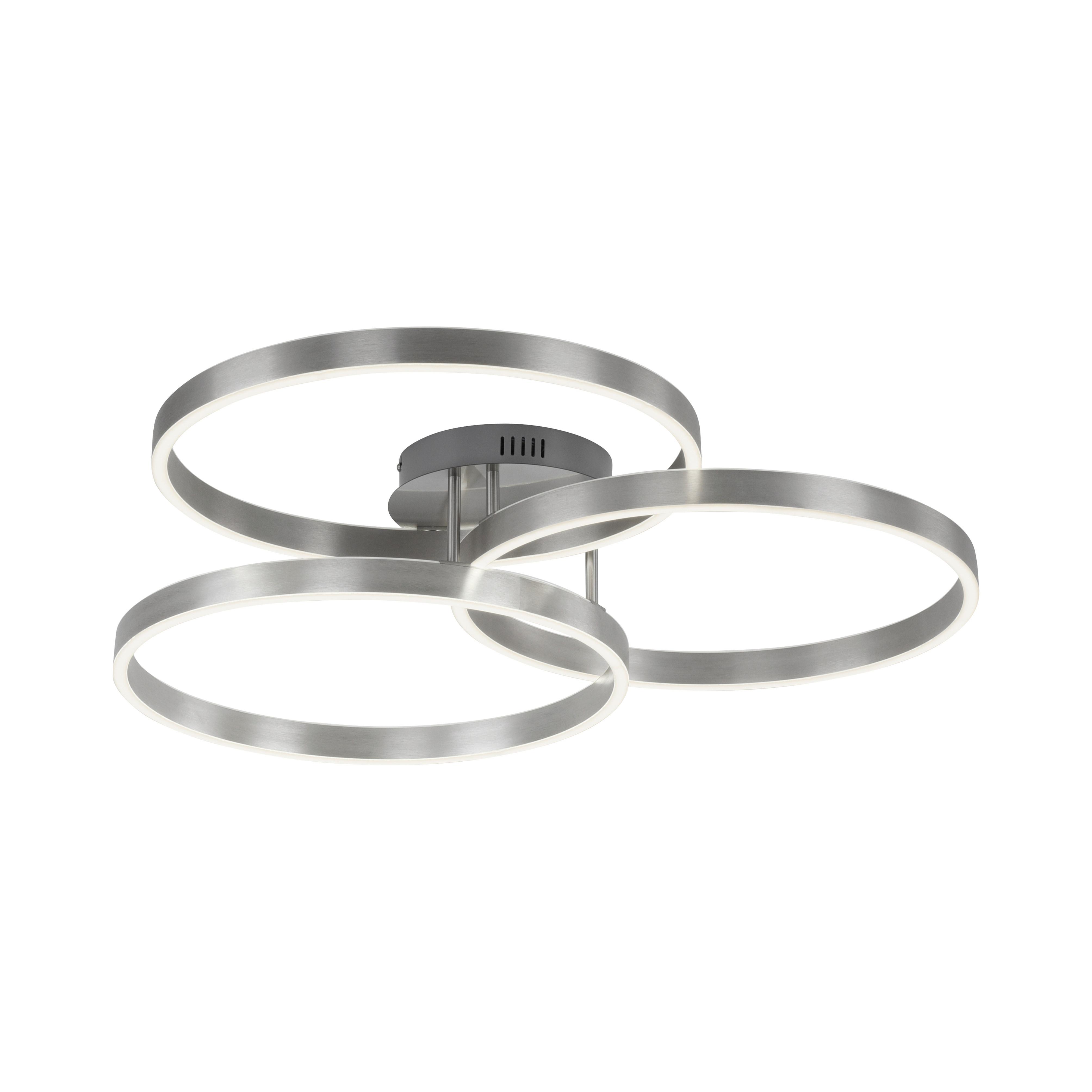 LAMPA SUFITOWA LED 6233-55 PAAN - kolor stalowy, Design, tworzywo sztuczne/metal (75/71,1/15,1cm) - Paul Neuhaus