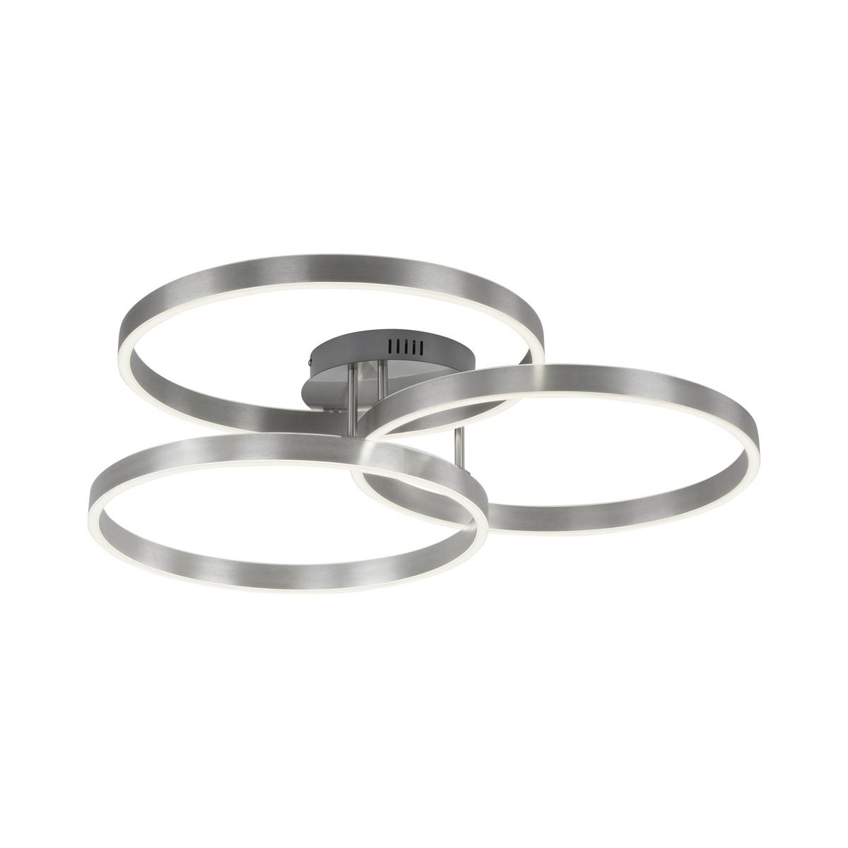 LAMPA SUFITOWA LED 6233-55 PAAN - kolor stalowy, Design, tworzywo sztuczne/metal (75/71,1/15,1cm) - Paul Neuhaus