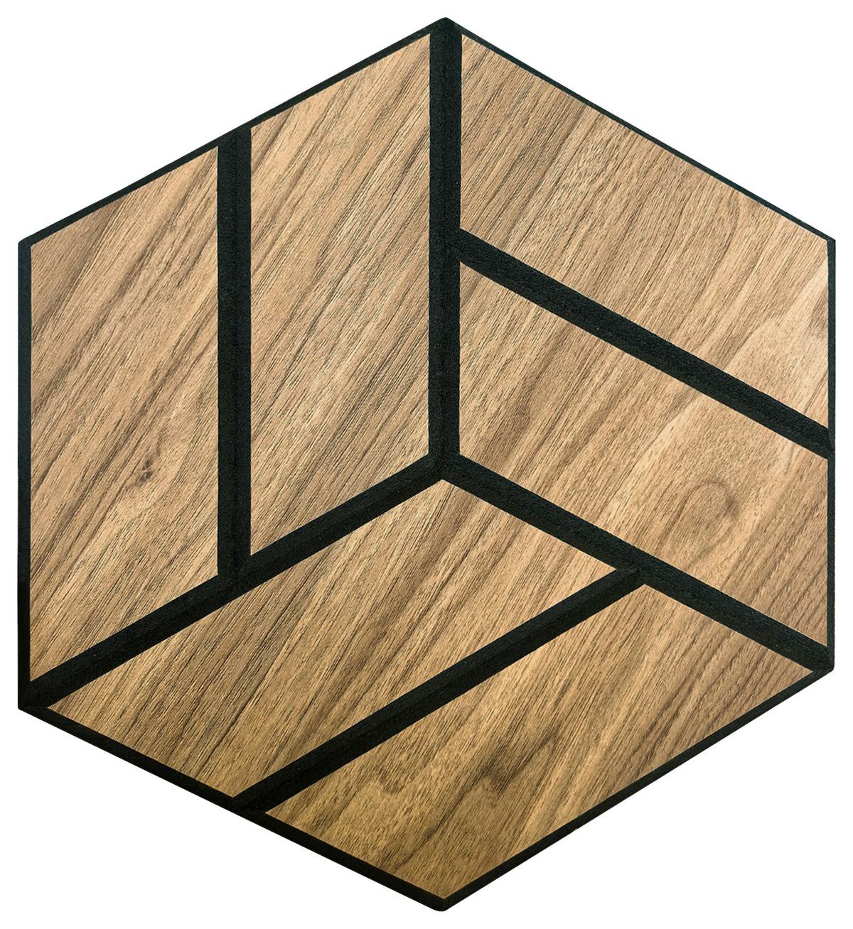 Akustični Panel Wien, 4-Delni Set, Barva Hrasta - hrast artisan, Moderno, umetna masa (34,5/30/0,09cm)