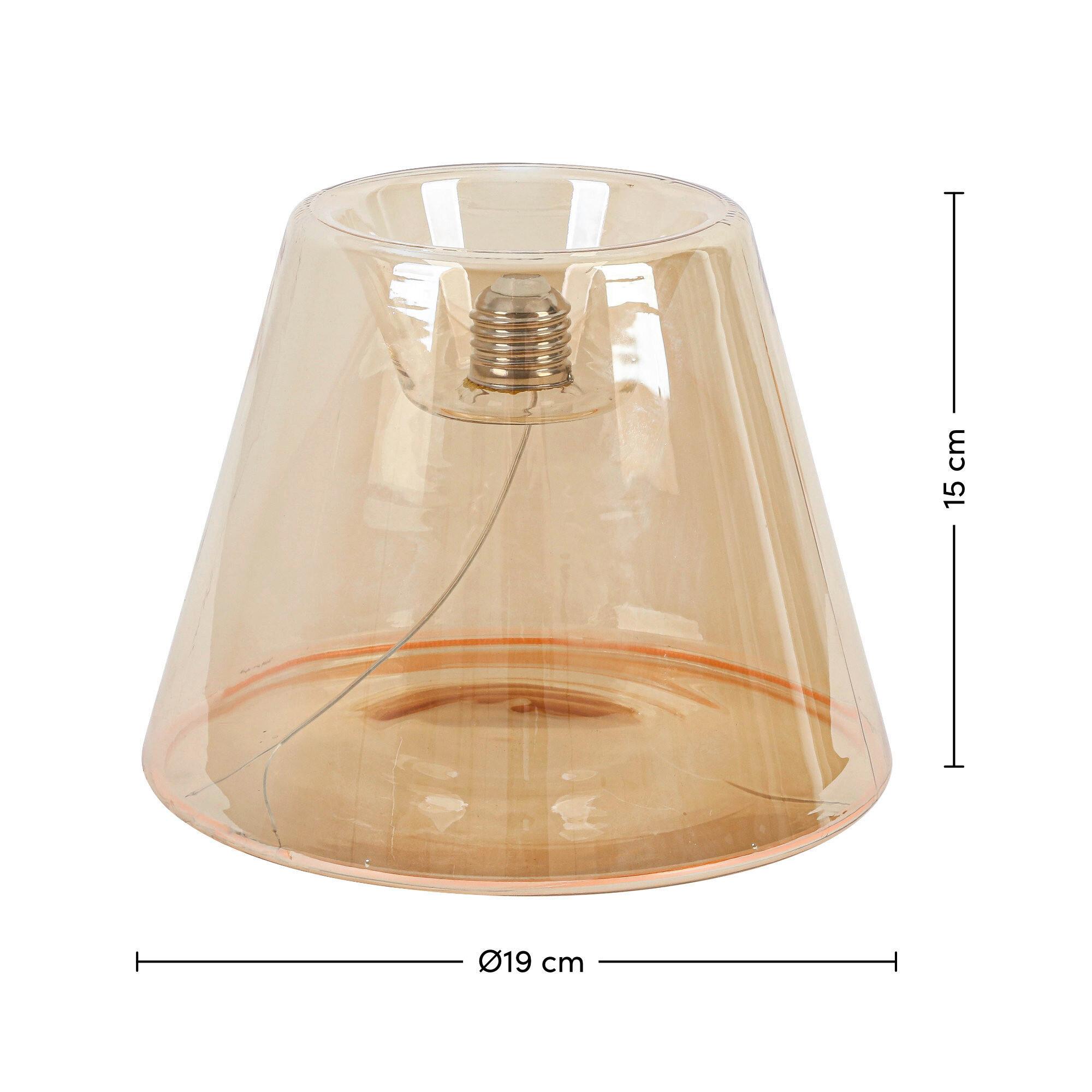 LED-LJUSKÄLLA C80241MM - bärnstensfärgad, Klassisk, metall/glas (19/15cm) - Mömax