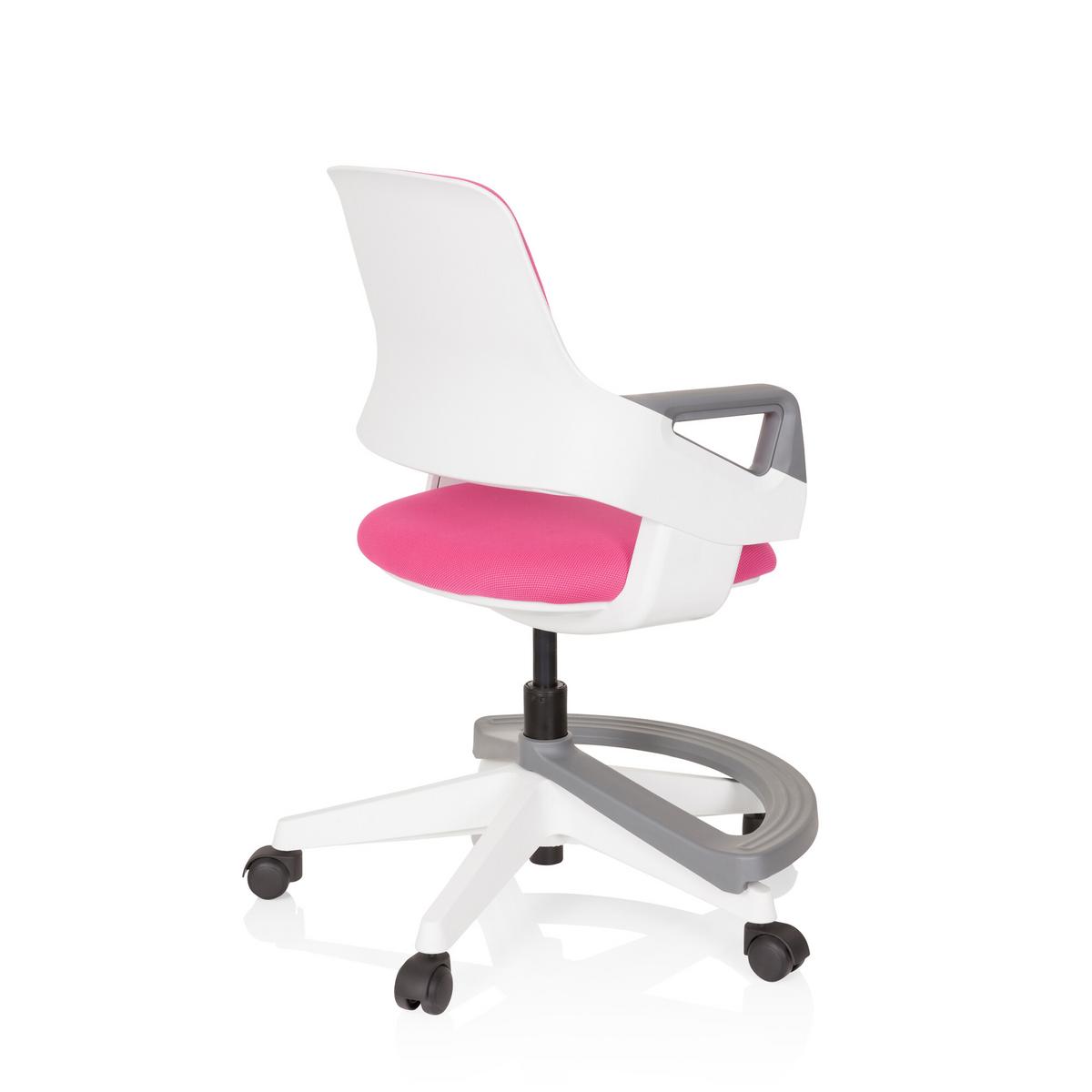 Jugenddrehstuhl Kid Flex ca. 53x80-93x60 cm Pink - Pink/Weiß, Basics, Kunststoff (53/80-93/60cm) - MID.YOU