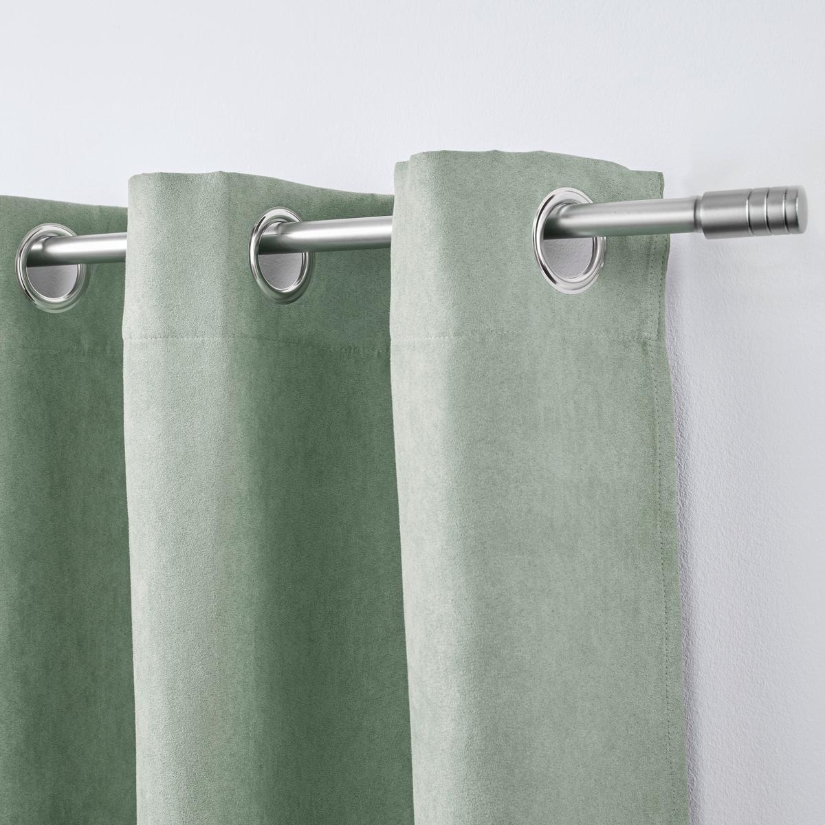 Ringlis Készfüggöny Velours 140/245 - zöld, Konventionell, textil (140/245cm) - Modern Living