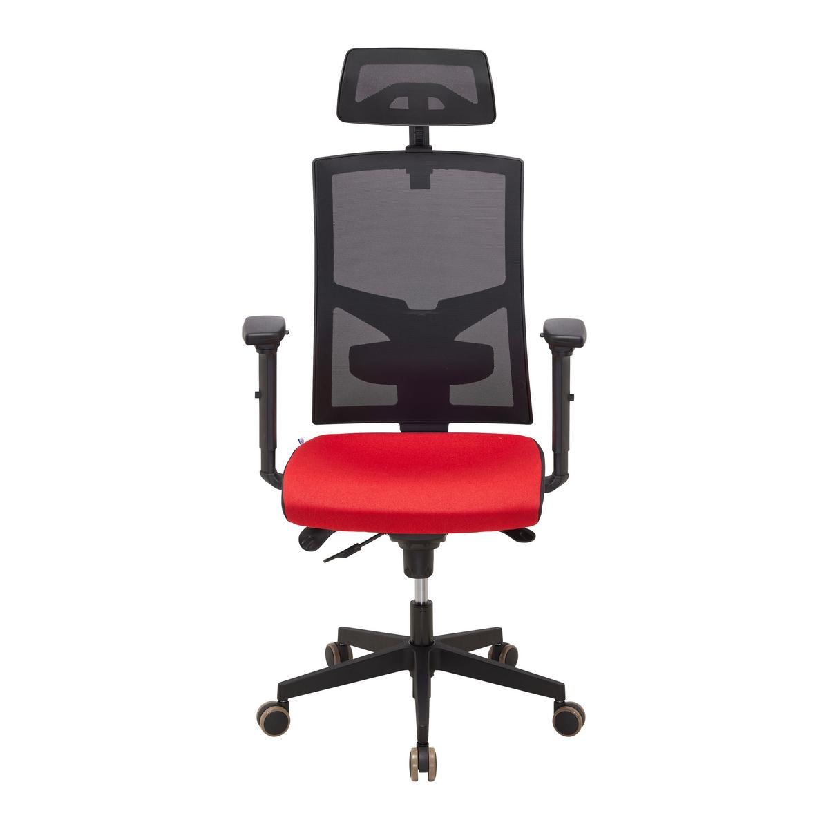 Chefsessel Boss VIP Rot/Schwarz - Rot/Schwarz, MODERN, Kunststoff/Textil (64/142/64cm) - Mömax