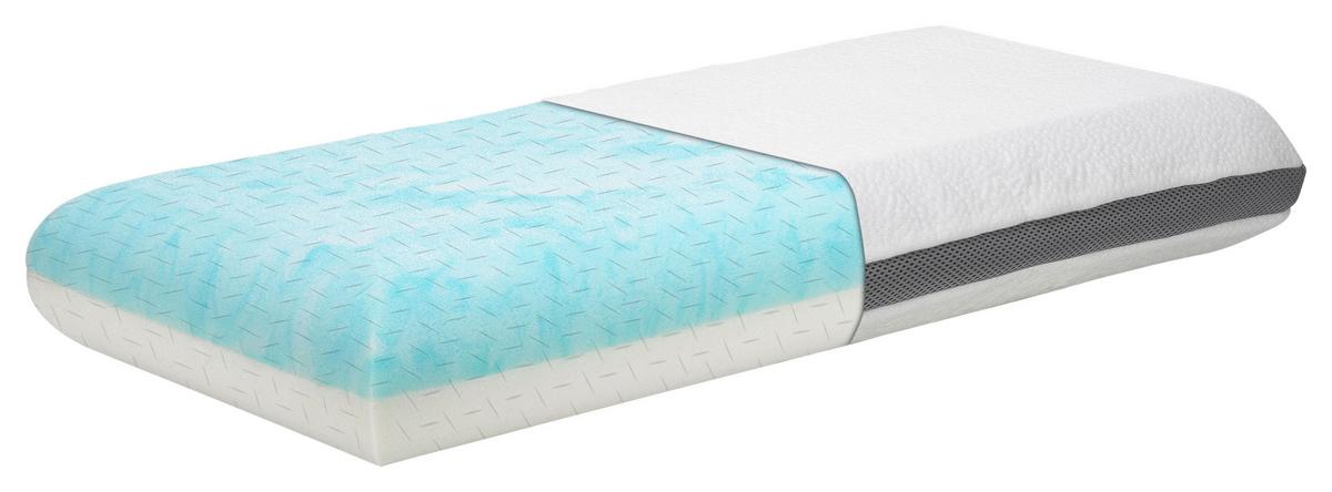 PODUSZKA POD KARK CURACAO - biały/szary, Basics, tkanina (80/40cm) - Novel