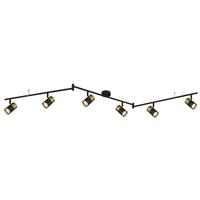 Strahler Brisbon Schwarz max. 25 Watt - Dunkelgrau/Schwarz, Basics, Kunststoff/Metall (180cm) - Globo