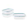 Frischhaltedosenset Diego 0,6L Transparent/Hellblau - Transparent, KONVENTIONELL, Kunststoff (18,4/14/8cm) - Mömax