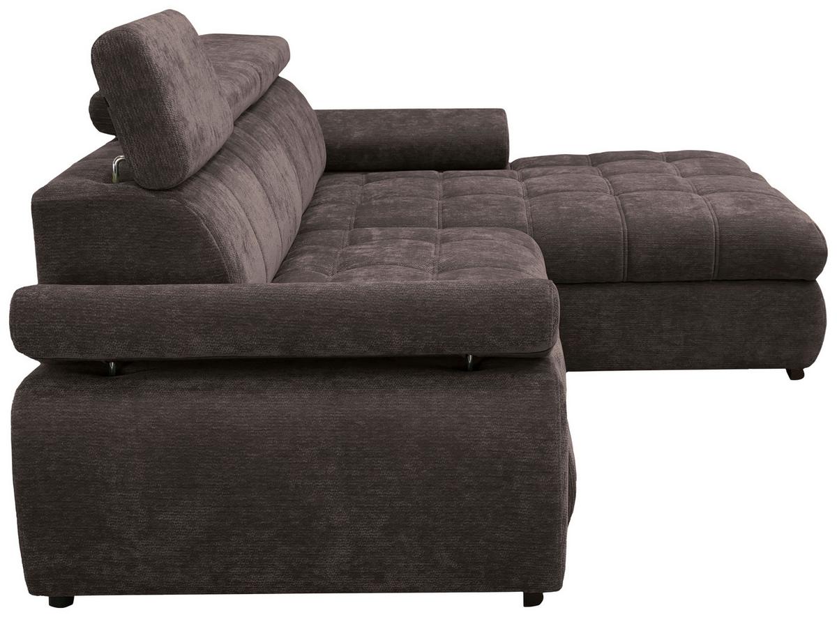 Kutna Garnitura Vegas - tamno smeđa/crna, Design, drvo/tekstil (294/173cm) - Modern Living