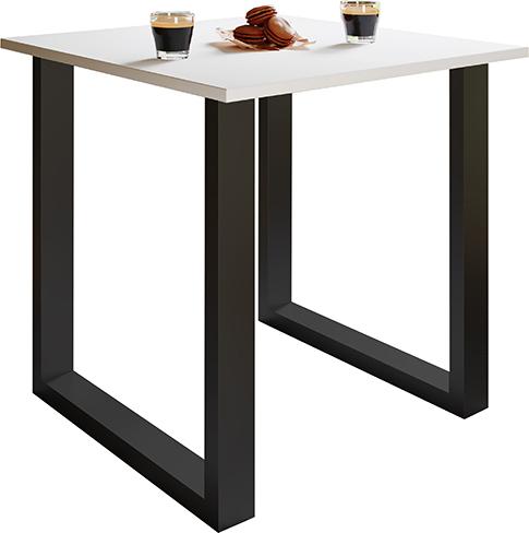 Jedilna Miza Xona, Bela, Črna - črna/bela, Basics, kovina/leseni material (80/80/76cm) - MID.YOU