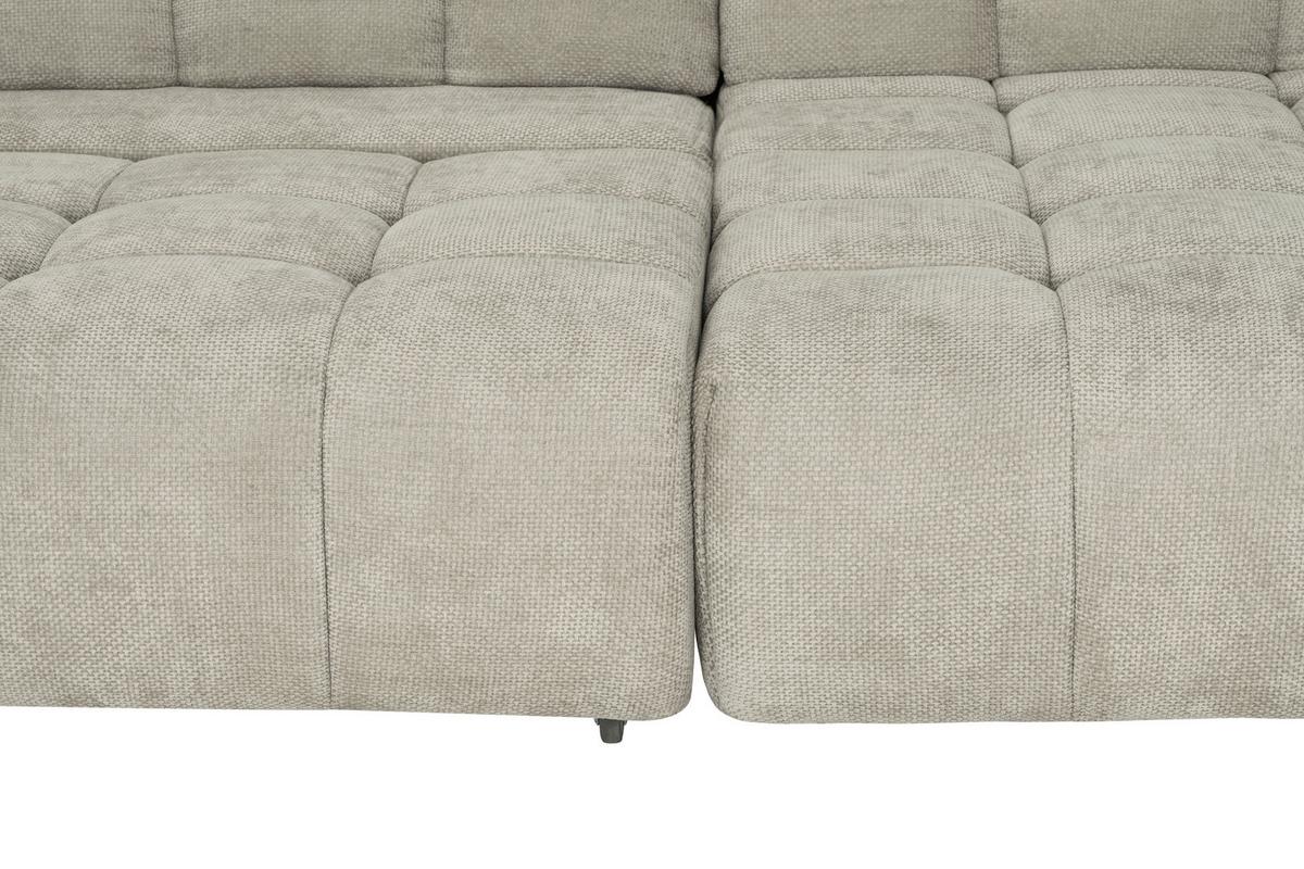 Wohnlandschaft Roma Grau - Schwarz/Grau, MODERN, Holz/Kunststoff (264/91/110/161cm) - Premium Living