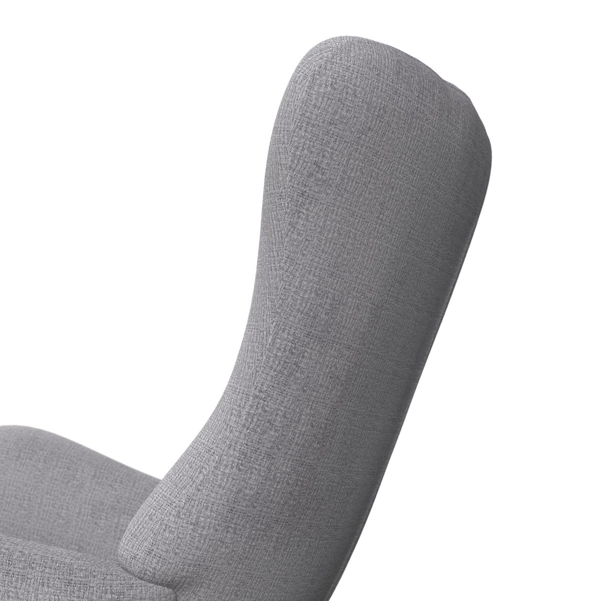 Schaukelsessel Emilio Chenille Grau - Naturfarben/Grau, MODERN, Holz/Textil (67/93/85cm)