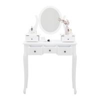 Toaletni Stol Sara Ii - brončane boje/bijela, Romantično / ladanjski, staklo/drvni materijal (80/130/40cm) - Modern Living