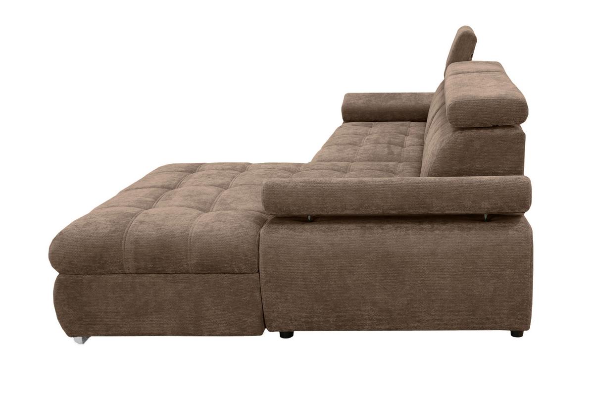 Kutna Garnitura Vegas - srebrne boje/smeđa, Design, drvo/tekstil (294/173cm) - Modern Living