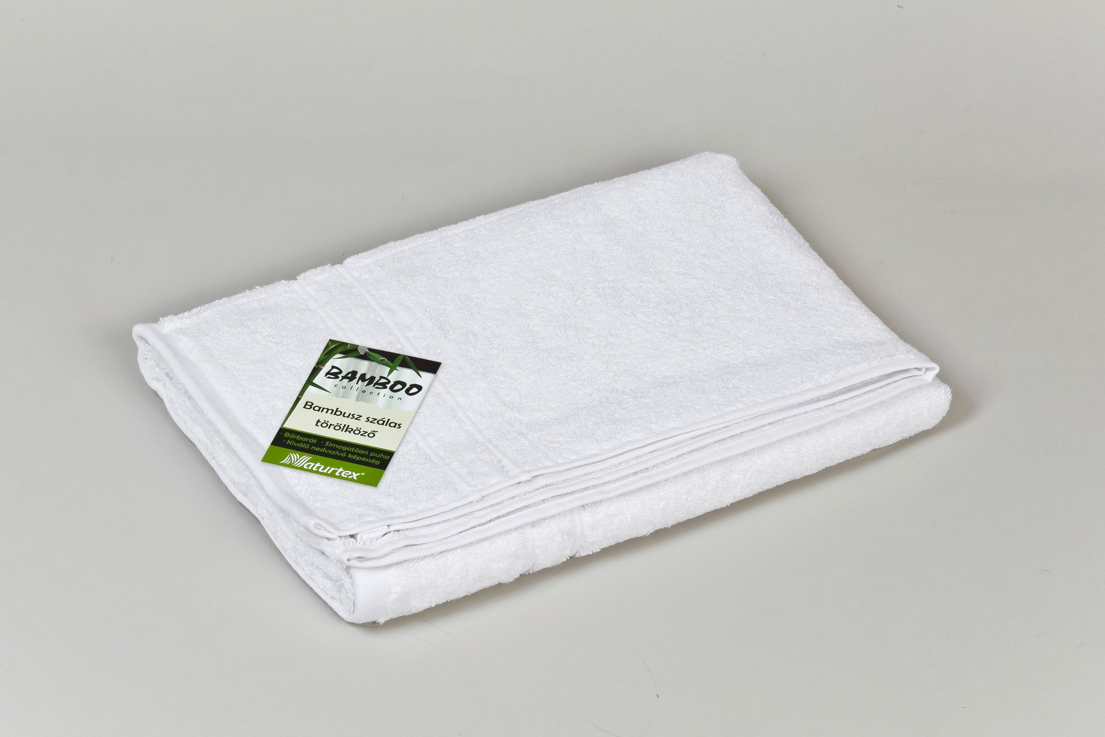 Törölköző Bambuszos 70/140 - fehér, textil (70/140cm)