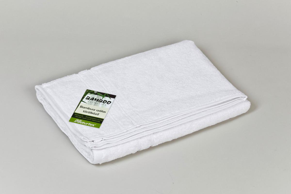 Törölköző Bambuszos 50/100 - fehér, textil (50/100cm)
