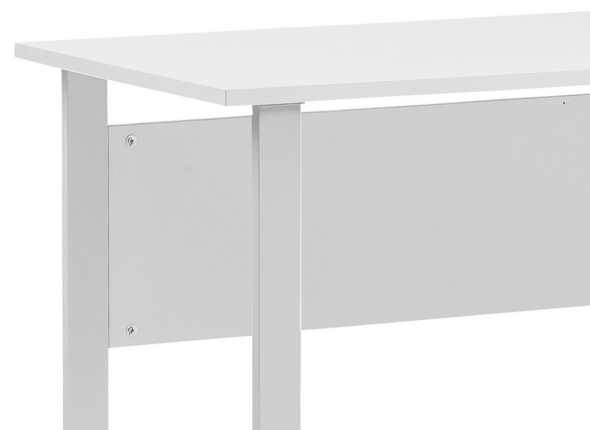 Schreibtisch Serie 1500 ca 160x 75 cm Hellgrau - Hellgrau/Alufarben, KONVENTIONELL, Holzwerkstoff/Metall (160/75/73,2cm) - MID.YOU